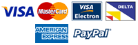 Visa, Mastercard, Electron, American Express and PayPal